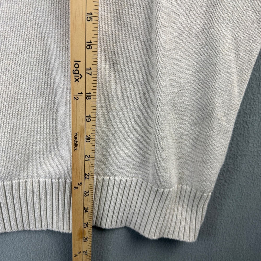 Quince Women XL Beige Organic Heavy Cotton Shaker Knit Crewneck Pullover Sweater - Picture 6 of 8